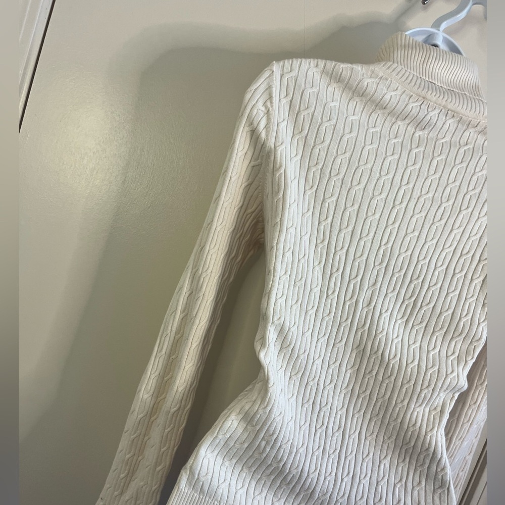 Talbots Cable Knit Long Sleeve Turtleneck Sweater - Picture 6 of 8